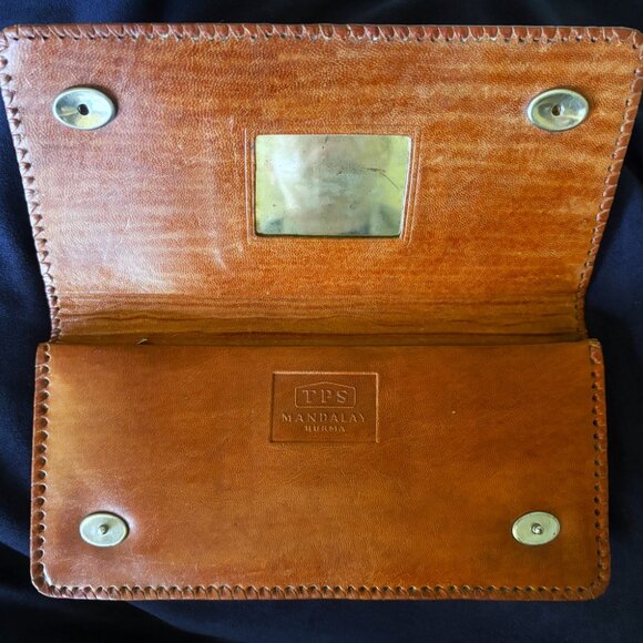 Vintage 1950's Leather Handcrafted TPS Mandalay Burma Wallet with Dancers EUC - Picture 8 of 12